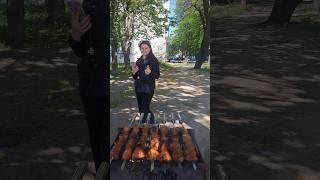 Шашлык на мангале YouTube "VLADIMIR KAFAROV" #food #shorts #music #top #super #шашлыки #мангал #ok