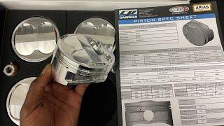 Unboxing CUSTOM CP pistons! VQ35DE Brian Crower Stroker engine build Pt 1. #trending #subscribe #fyp