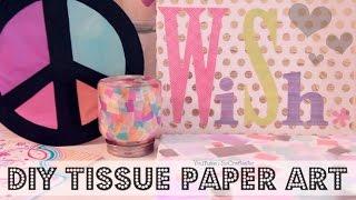 Easy DIY Tissue Paper Art & ROOM DECOR | SoCraftastic