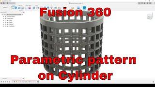 Fusion 360 - Parametric pattern on Cylinder with little domes.