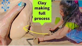 मूर्ति के लिए मिट्टी कैसे तेयार करे | how to make clay at home | Any Arts vaishali