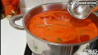 Pomidor Sok Tayyorlash  Томатный Сок  Tomato Juice Recipe