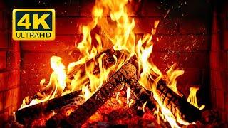  Cozy Fireplace 4K (12 HOURS). Fireplace with Crackling Fire Sounds. Crackling Fireplace 4K