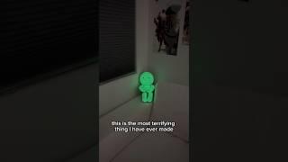 I made a glow in the dark plush and it’s horrifying