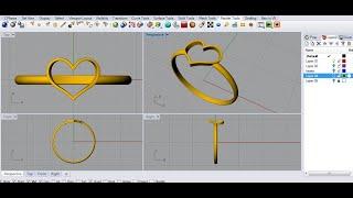 Rhino Ring Design tutorial Heart Ring