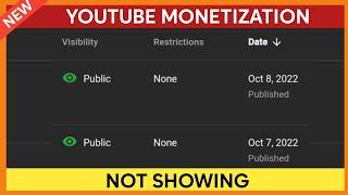 YouTube Monetization Option Not Showing 2022 | Dollar icon Not Showing in YouTube studio