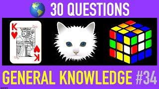 GENERAL KNOWLEDGE TRIVIA QUIZ #34 - 30 General Knowledge Trivia Questions and Answers Pub Quiz