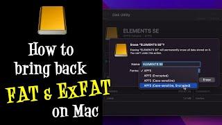 How to format USB Drive FAT or ExFAT on Mac 2024 (Reveal Hidden Settings)