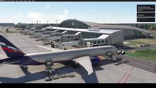 MSFS 2020 PMDG 777-300ER, AFL005, Vatsim, Moscow(UUEE) - Samara(UWWW)