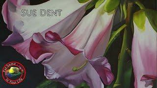 Acrylic painting techniques and how to paint roses with Sue Dent I Colour In Your Life,