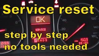 ️how to reset the service interval on Audi A4