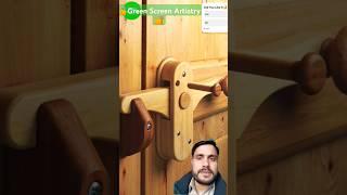 Door Latch Lock with Safety Pin 110325 #padlock #youtubeshorts #bambooart #shortsfeed #shorts