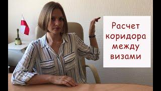 Как рассчитать коридор между польскими визами. Примеры расчета.