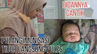 Di suntik Bidan cantik bayi langsung tidur pules || cute baby