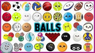 50 Ball Types Names for Kids - Learn Ball Types for Children