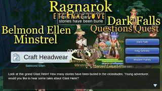 Ragnarok Eternal Love NPC Belmond Ellen Minstrel Quest - Dark Falls