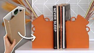 Make A Trendy Bookend Vase…from Cardboard! | DIY Bookends