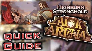 AFK ARENA - HIGHBURN STRONGHOLD | QUICK GUIDE. How to Skip Boss Shortcut. Fights are out