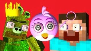 Game mashup MINECRAFT starring ANGRY BIRDS  3D animated   FunVideoTV - Style ;-))