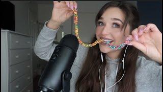 ASMR - Eating Nerds Ropes  (crunchy sounds)