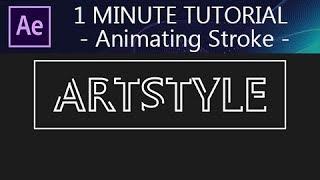 1 Minute Trick in After Effects - Animating Stroke / Text