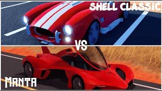 Manta vs Shell Classic speedtest[Roblox Jailbreak] #roblox #robloxjailbreak #speedtest #topspeed