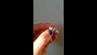 14k Rose gold and sapphire molten ring