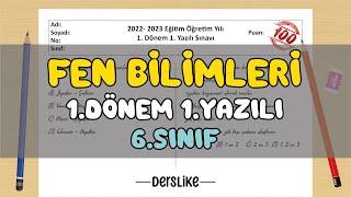 6. Sınıf Fen Bilimleri 1.Dönem 1.Yazılı Soruları #2023