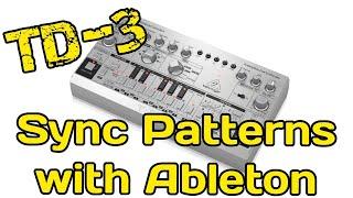 How to set up the Behringer TD-3 on Ableton with patterns