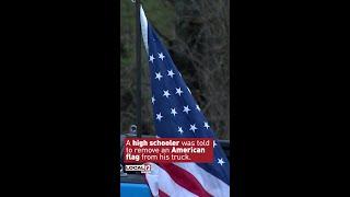 High schooler stands his ground on the U.S. flag