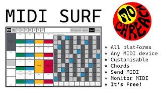 Every function at your finger tips: MIDI Surf, the free web-based MIDI controller.