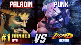 SF6 ▰ PALADIN (#1 Ranked Ryu) vs PUNK (Akuma) ▰ High Level Gameplay