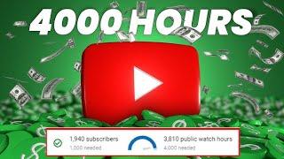 Complete 4000 Watch Hours in 1 Month | Unlock Monetization Fast | Exciting Earnings