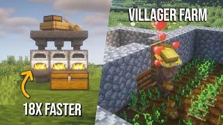 3 MUST Have Farms for your Survival World (FASTER SMELTING, VILLAGERS AND XP)