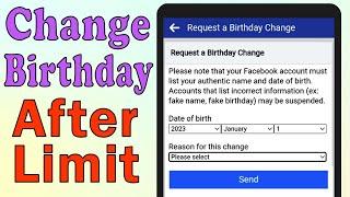 Facebook date of birth change after limit 2023 | Facbook birthday change after limit 2023 | fb dob