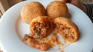 Turkish Style Kibbeh Recipe. Boiled Bulgur Meatballs with Minced Meat.