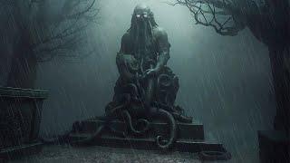 Unleashing the Fear: A Spine-Chilling Night with the Cthulhu Statue in the Rain / Dark Ambient Sound