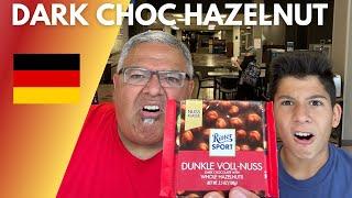 Americans Try German Dark Chocolate |  Ritter Sport | Snack Review