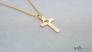 Vergulde Ketting 'Cross' | Kayasieraden.nl