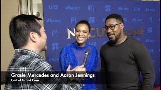 Grasie Mercedes and Aaron Jennings Talk About Grand Crew  | TCA Red Carpet