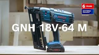 NEW Bosch Cordless Nailer: GNH 18V-64 M Professional