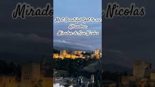 Most Beautiful Place to See Alhambra, Spain #spain #granada  #shorts #shortsvideo #short