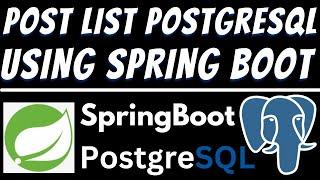 POST List of JSON data in PostgreSQL using Spring Boot and Postman tutorial | REST API