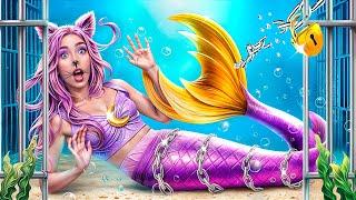 How to Become a Mermaid? From Nerd Catnap to Mermaid! Extreme Makeover in Jail!