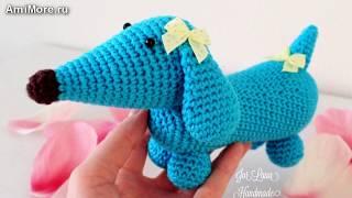 Амигуруми: схема Голубая Такса. Игрушки вязаные крючком - Free crochet patterns.