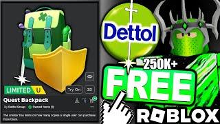 ABANDONED FREE UGC LIMITED! HOW TO GET Dettol Hygiene Quest Backpack! (ROBLOX Dettol Event)