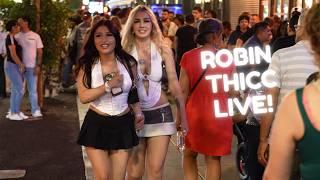 Fremont Street Robin Thicke LIVE concert night, Las Vegas