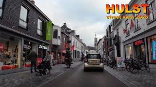 Streetview in the city center of Hulst Netherlands January 3, 2025