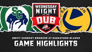 Swift Current Broncos at Saskatoon Blades 03/05 | WHL Highlights 2024-25