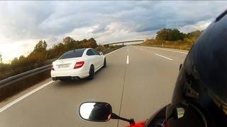 CBR 600 RR vs R6 vs C 63 AMG Coupe TOP SPEED [1080p - GoPro Hero]